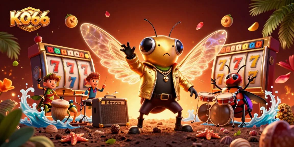 Experience the excitement of KO66 with vibrant 3D characters in a captivating gaming scene.
