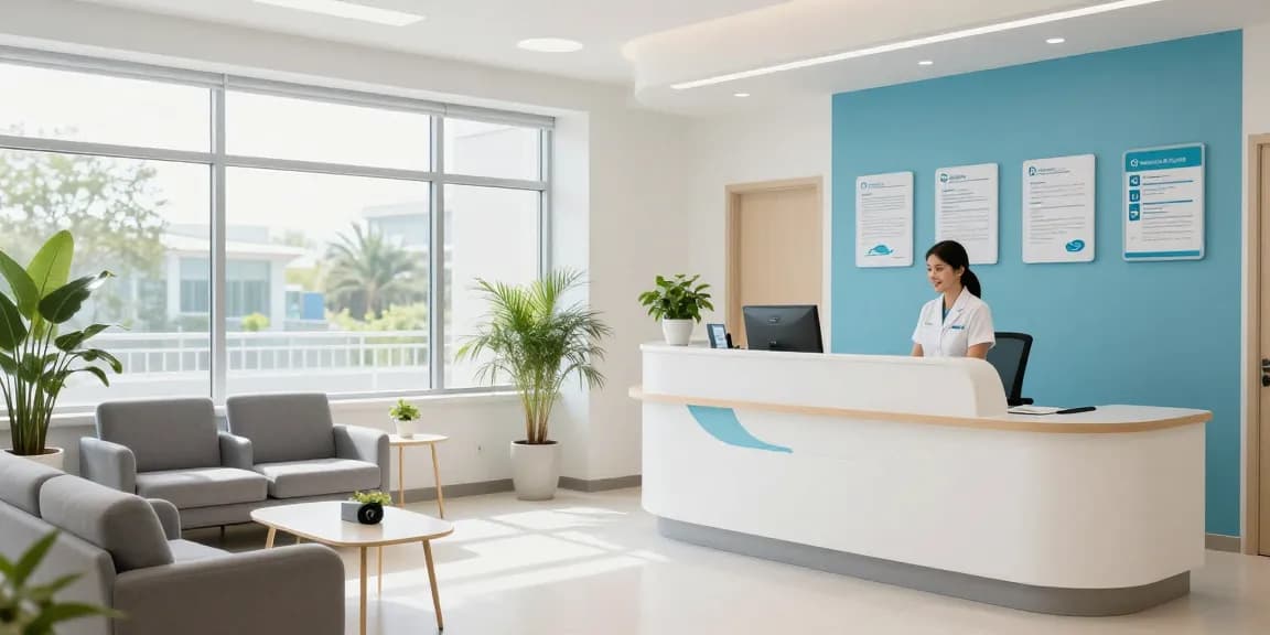 Modern healthcare facility with trusted services, including link bl555 for patient care.