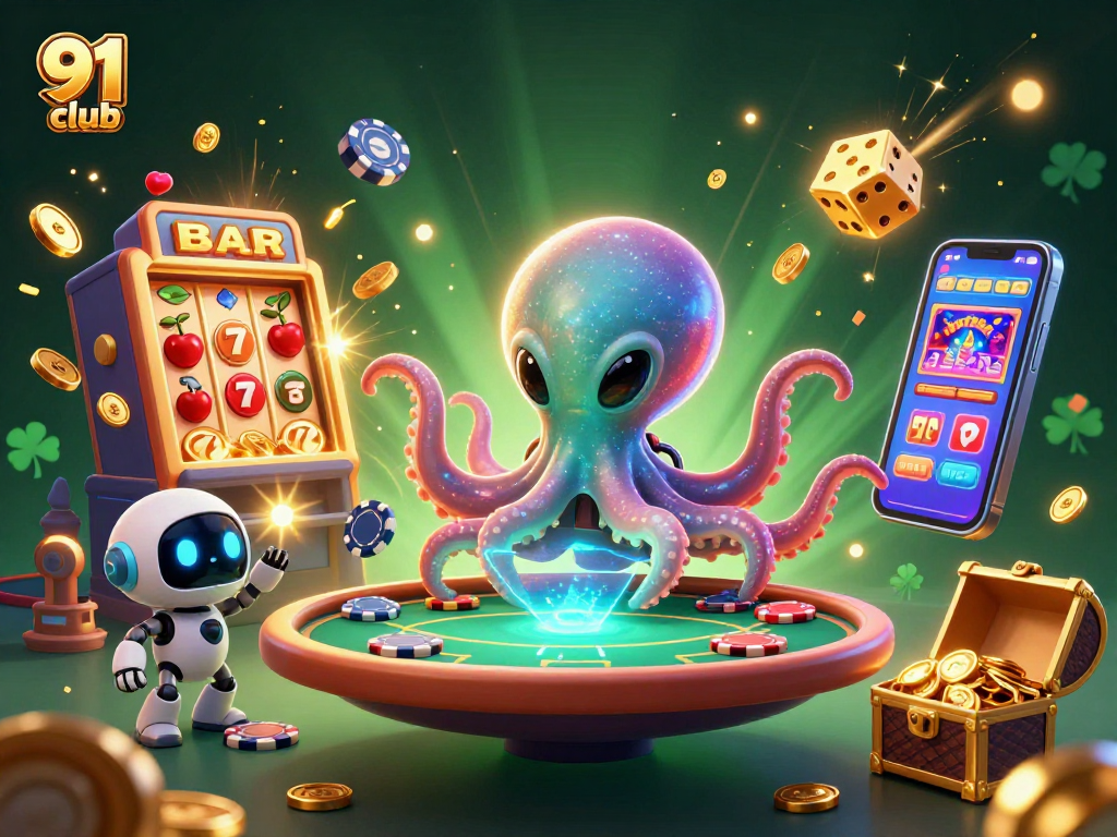 Engage with the 91 club and win big at this vibrant alien-themed casino game!