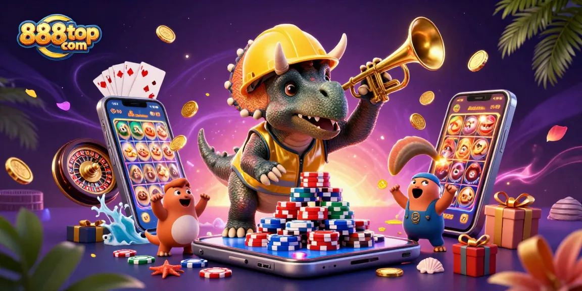 Build excitement with 888top com's vibrant slots action and playful casino characters.