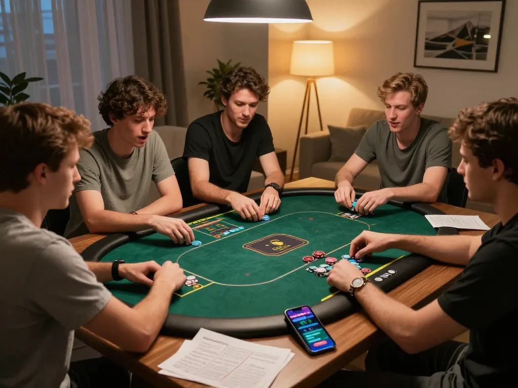 Engaging gameplay on five88 online poker platform, showcasing players' concentration and strategies.
