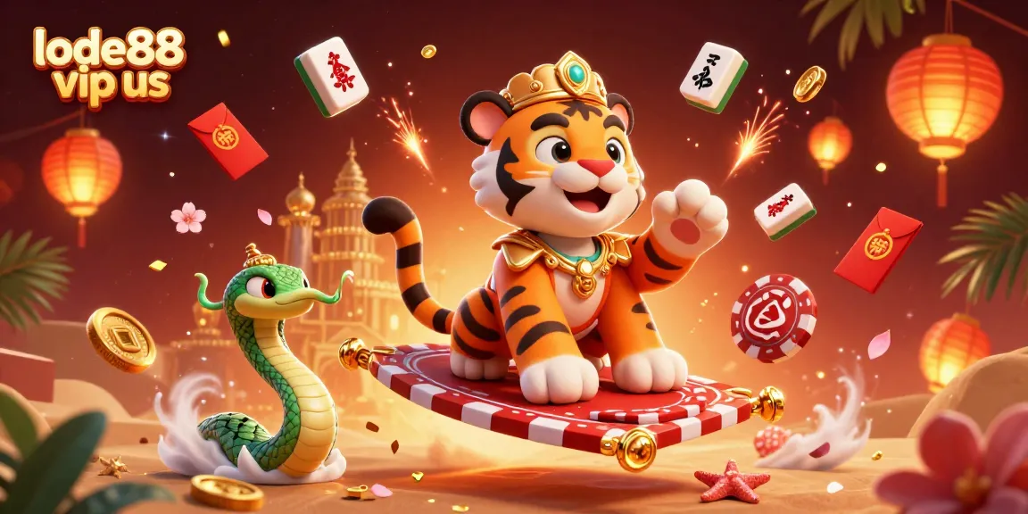 Experience the thrills of lode88 vip us with a vibrant 3D scene of excitement and fortune.