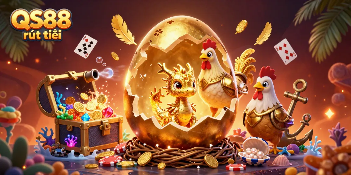 Engage with the vibrant QS88 rút tiền experience featuring gold treasures and gaming elements.