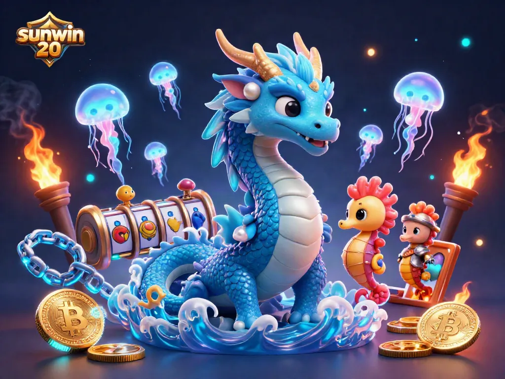 Experience excitement at sunwin 20 as you spin the reels and win jackpots in this vibrant casino scene.