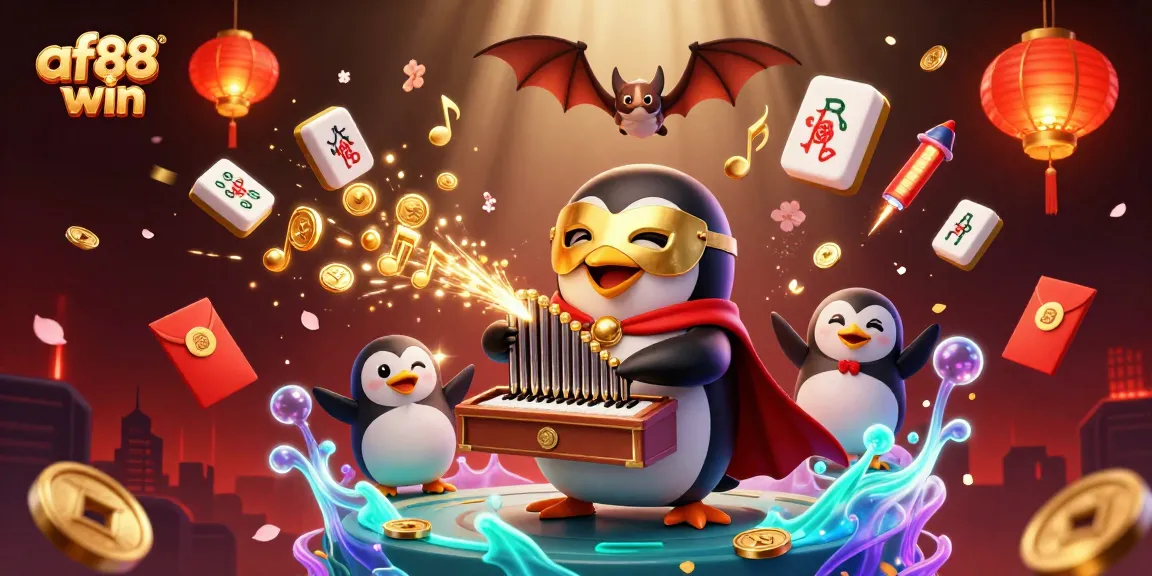 Experience the excitement of af88 win with an illustrated casino scene full of vibrant characters and game elements.