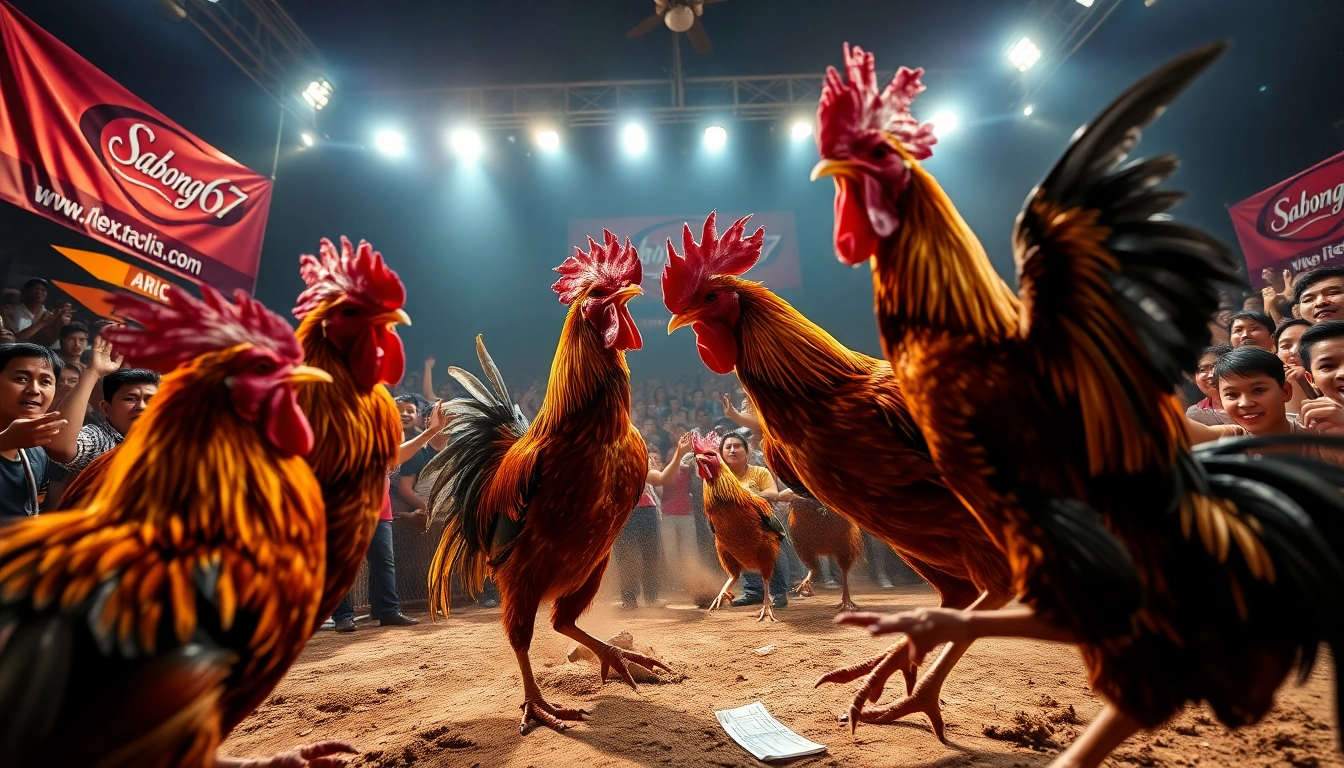 Experience the excitement of dagatructiep 1 at Sabong67 with live cockfighting events featuring fierce competition and vibrant atmosphere.